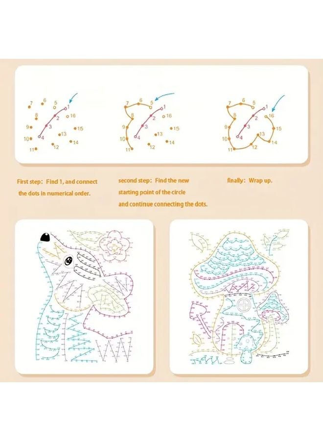 Educational Connect The Dots Coloring Book 2 46 Pages Enhances Focus Brainpower Ideal Gift - Image 4