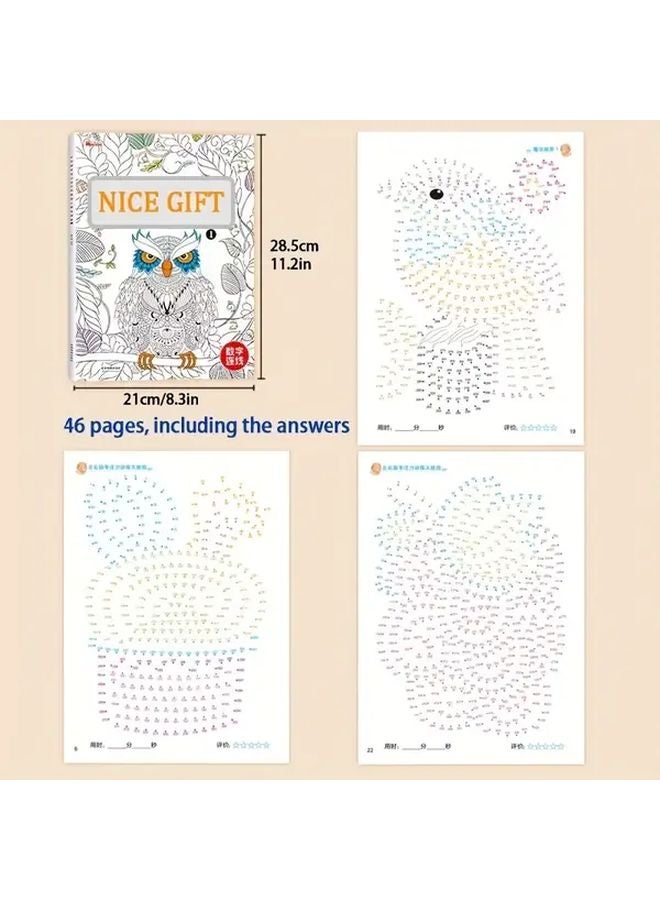 Educational Connect The Dots Coloring Book 2 46 Pages Enhances Focus Brainpower Ideal Gift - Image 2