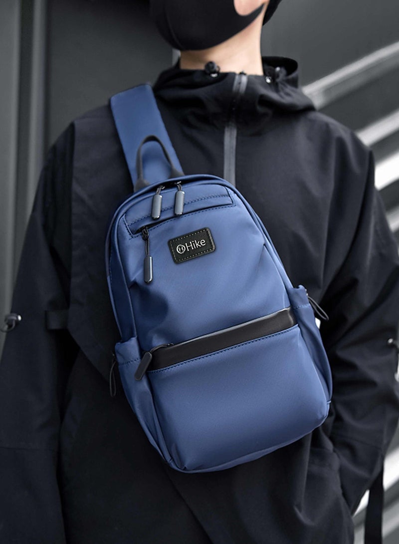 HIKE Unisex Sling Bag Water Resistant Anti-Theft Unisex Shoulder bag for Travel Business Shopping College Outdoor, HK3307, Blue - Image 3