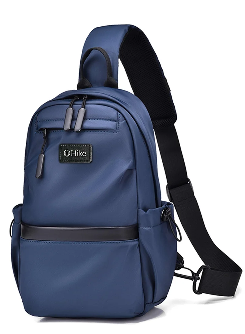 HIKE Unisex Sling Bag Water Resistant Anti-Theft Unisex Shoulder bag for Travel Business Shopping College Outdoor, HK3307, Blue