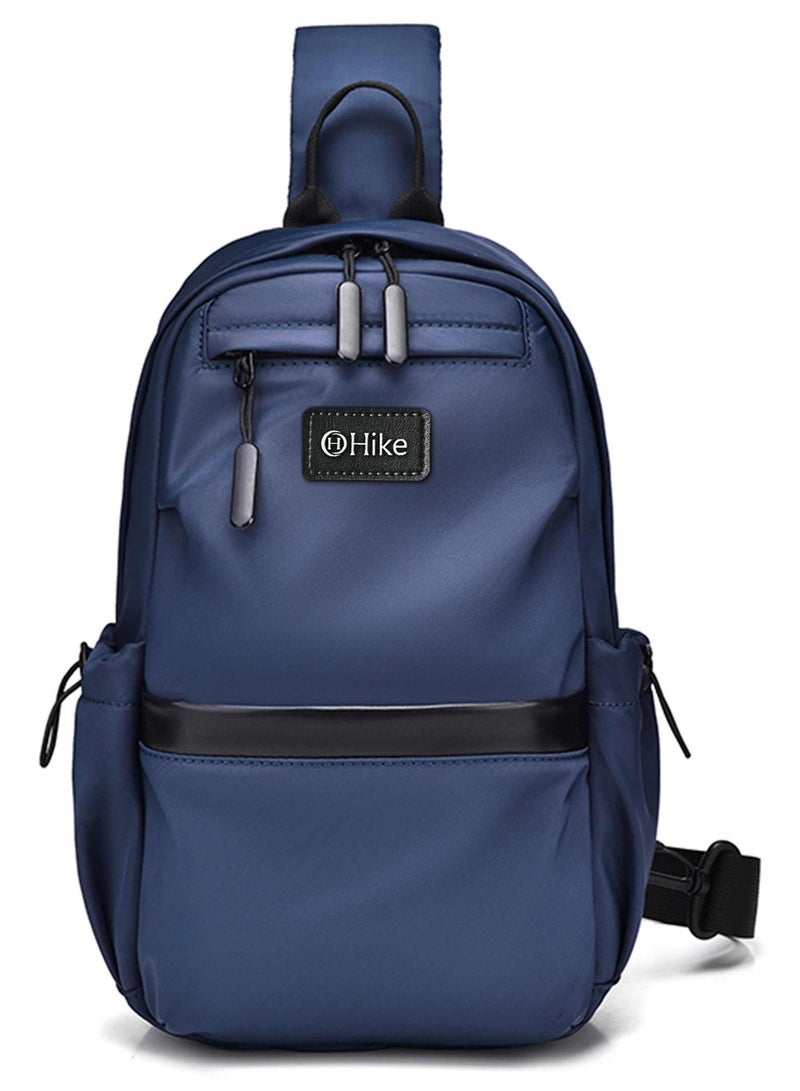 HIKE Unisex Sling Bag Water Resistant Anti-Theft Unisex Shoulder bag for Travel Business Shopping College Outdoor, HK3307, Blue - Image 3