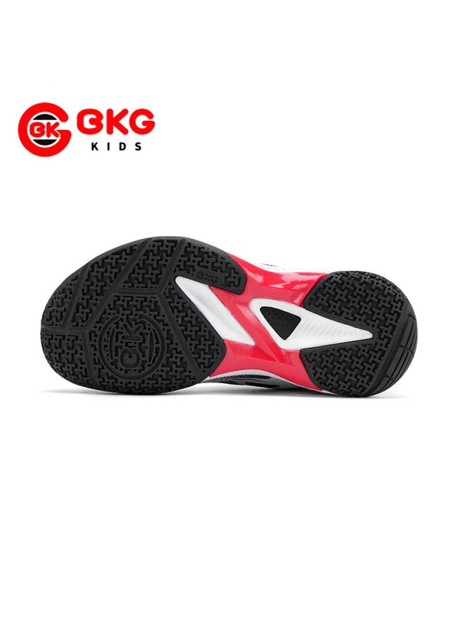 Bkg Kids Badminton Shoes Boys Sports Running Autumn Shock Absorption Non-slip Student Zyq25795 White Black Blue Size 36 - Image 5