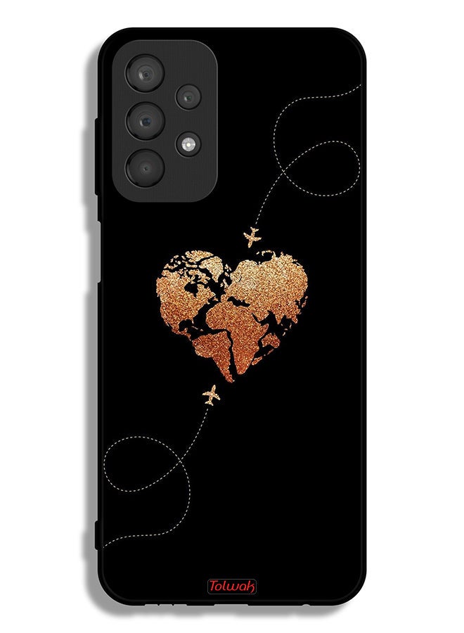 Tolwak Samsung Galaxy A23 4G Protective Case Cover Airplanes Touching Heart - Image 1