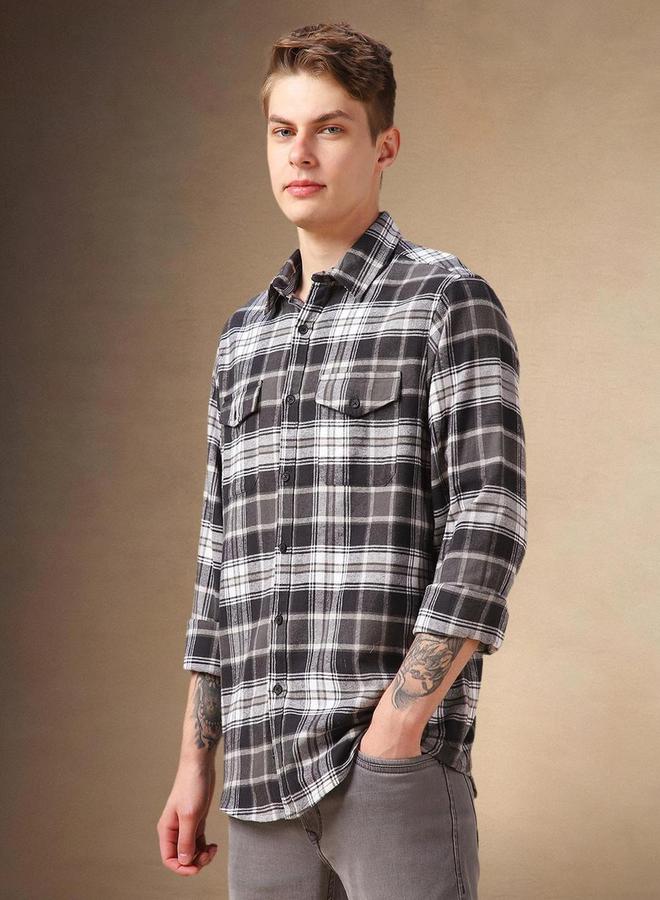 Dennis Lingo Dennis Lingo Checked Long Sleeves Casual Shirt  - Image 5