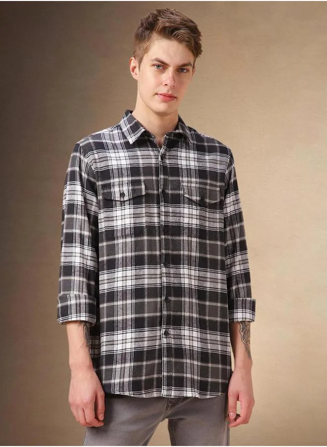 Dennis Lingo Checked Long Sleeves Casual Shirt by Styli