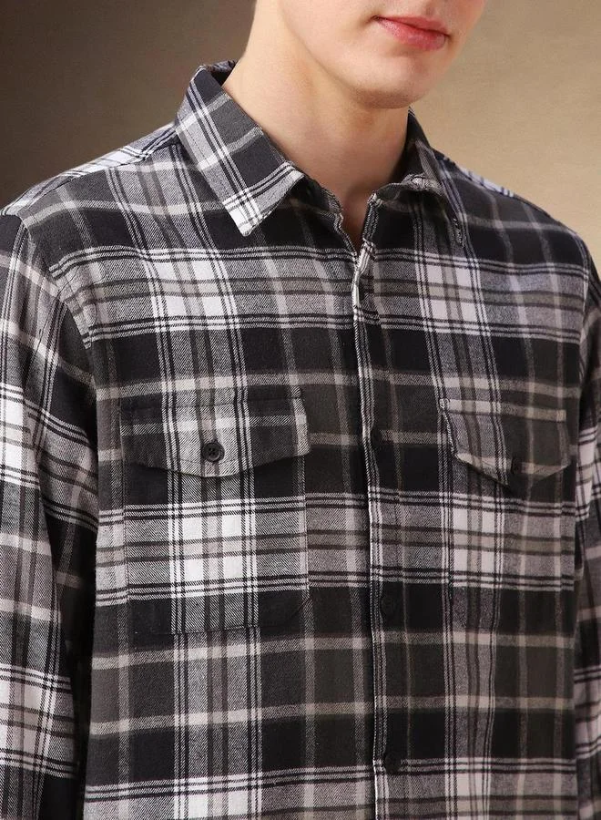Dennis Lingo Dennis Lingo Checked Long Sleeves Casual Shirt