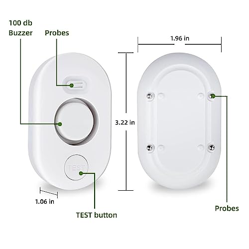 METAK Water Leak Detector Sensor Alarm: Home Water Flooding Monitor Smart Sink Overflow Monitoring Adjustable Wet Moisture Alert Pipe Leakage Drip Detection Warning for Basement Floor - Image 5