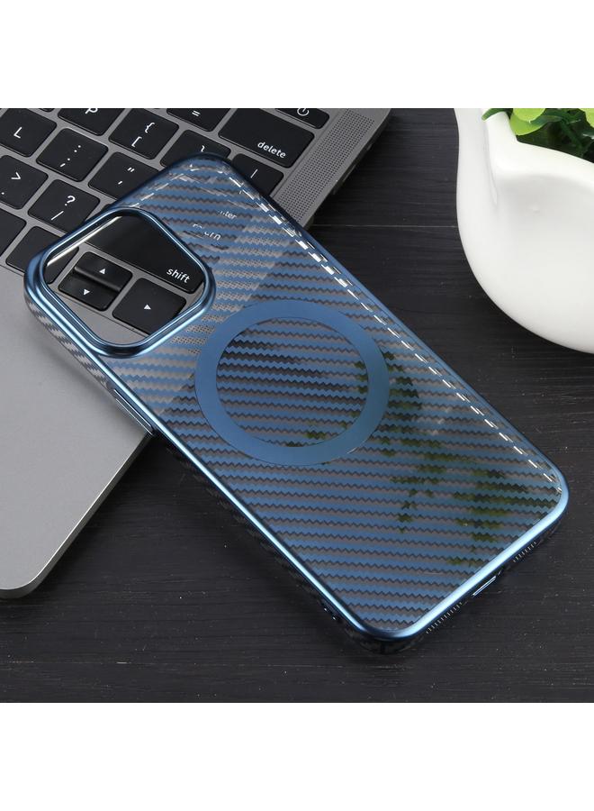 S-TOP Case For iPhone 14 Pro Max 6D Plated Carbon Fiber Clear Magsafe PC Phone Case - Image 2