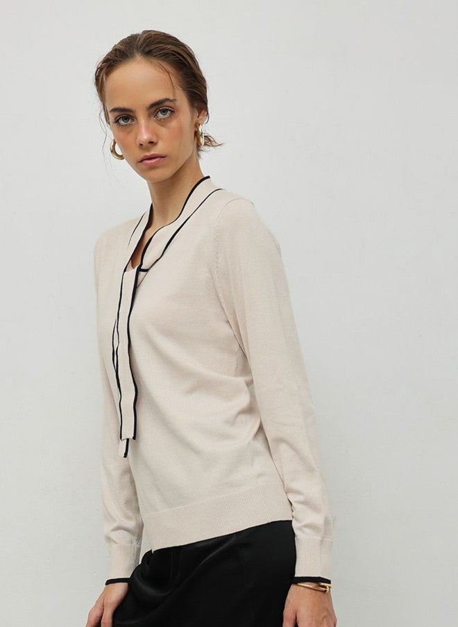 STREET 9 بلوزة نسائية بيج - Image 3