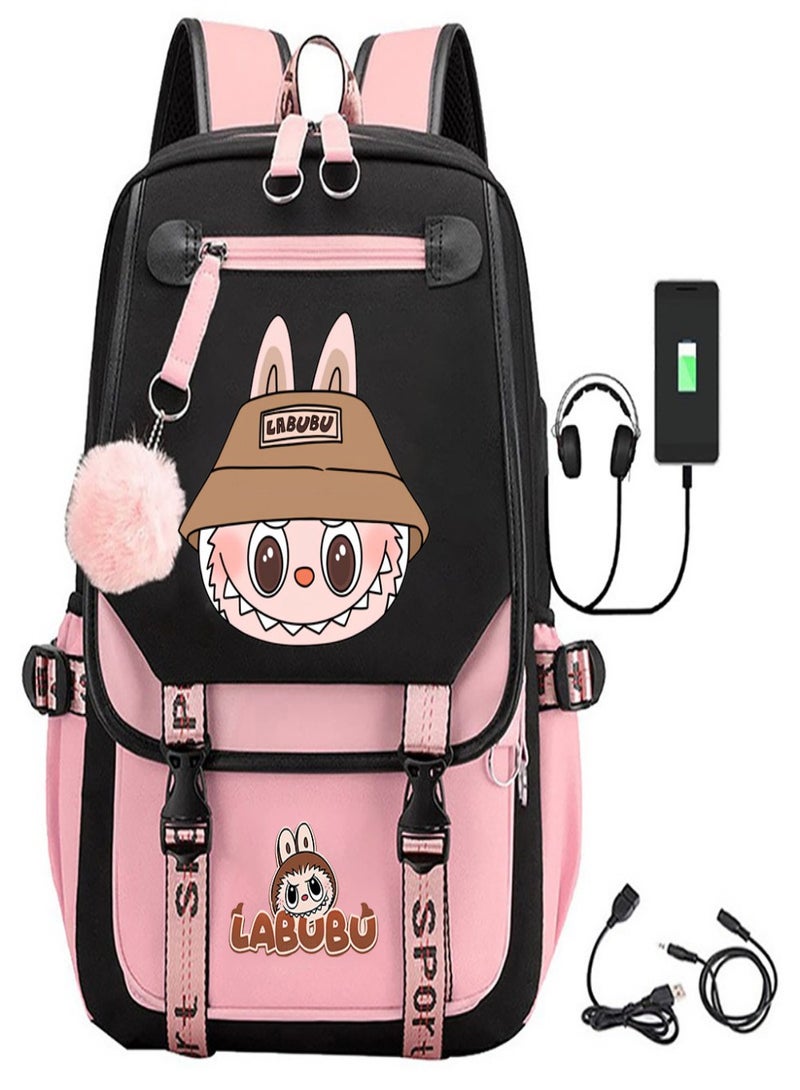Labubu Children Bag Sackpack Backpack Laptop Sports Bags Fashion for  Kids