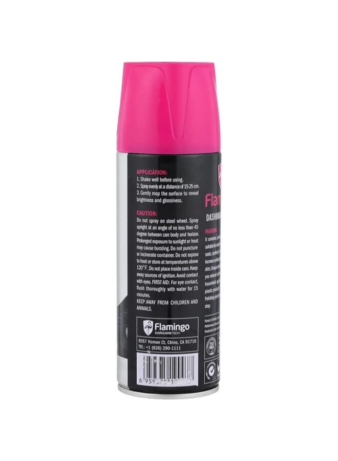 Flamingo Dashboard Polish &amp; Sealant - Strawberry Scent Dashboard Polish - Restores Leather &amp; Plastic Shine - UV Protection - Oil-Free - 450ml - Image 3