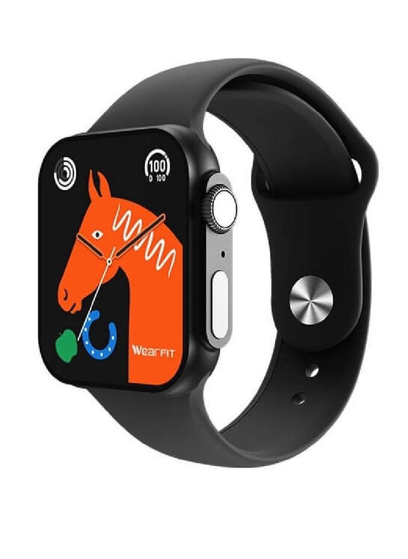 Wearfit Pro - New Arrival 2022 Dual Buttons Heart Rate Tracker Extreme Sports Wireless Charging Ultra Smart Watch Black - Image 1