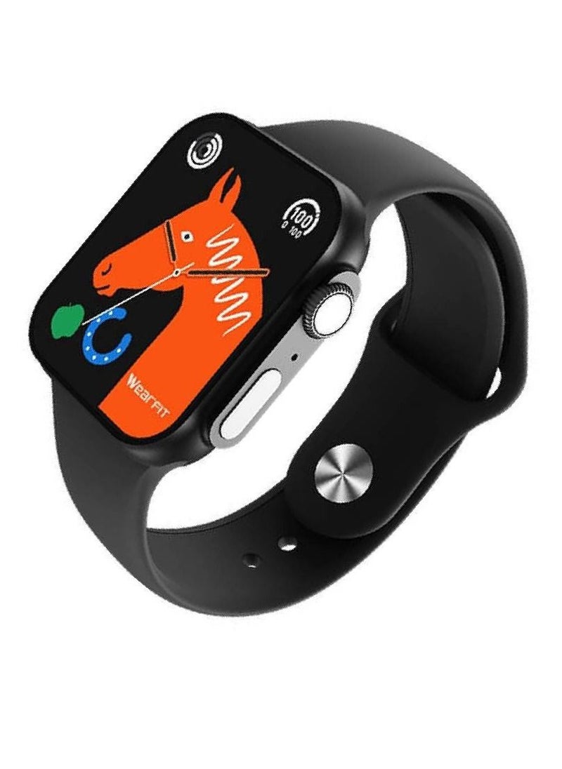 Wearfit Pro - New Arrival 2022 Dual Buttons Heart Rate Tracker Extreme Sports Wireless Charging Ultra Smart Watch Black - Image 1