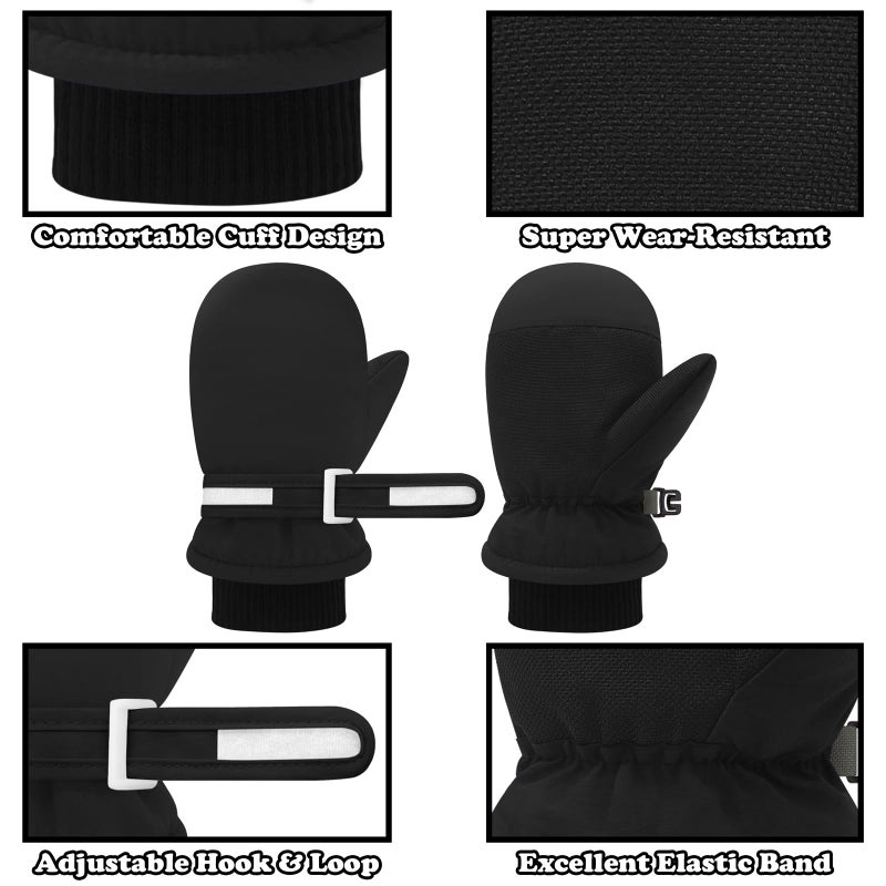 Sarfel Toddler Gloves Ages 2-4 Toddler Snow Gloves Waterproof Toddlers Mittens Ages 2-4 Kids Winter Gloves for Toddlers 1-3 - Image 5