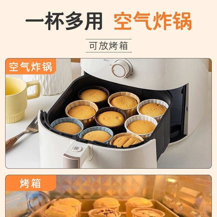 Christmas Roll-Top Paper Cupcake Cups, High-Temperature Resistant Disposable Cake Cups, Household Ins-Style Baking Molds, Muffin Cups - Image 4