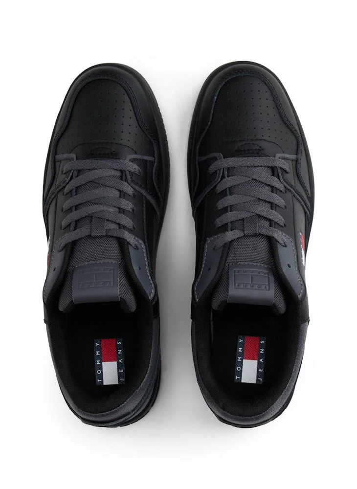 TOMMY JEANS Retro Fine Cleat Basketball Trainers With Leather