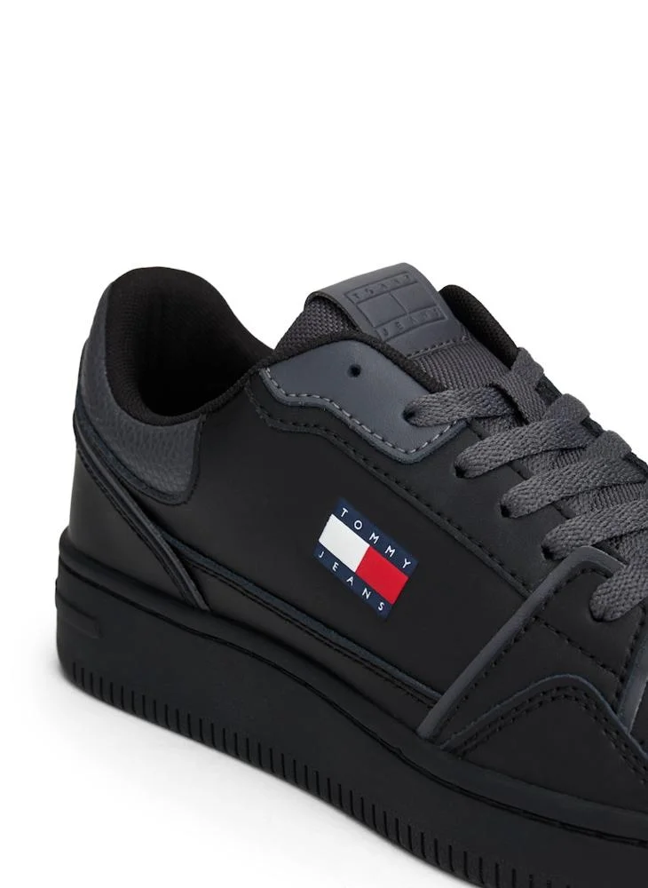 TOMMY JEANS Retro Fine Cleat Basketball Trainers With Leather