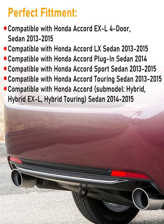 Abodvu Compatible with Honda Accord Sedan Rear Bumper Reflectors 2013-2015,Left Driver & Right Passenger Side Rear Bumper Red Marker Trims,Back Reflector W/O Bulbs Replace for 9th Gen Accord(1Pair) - Image 2