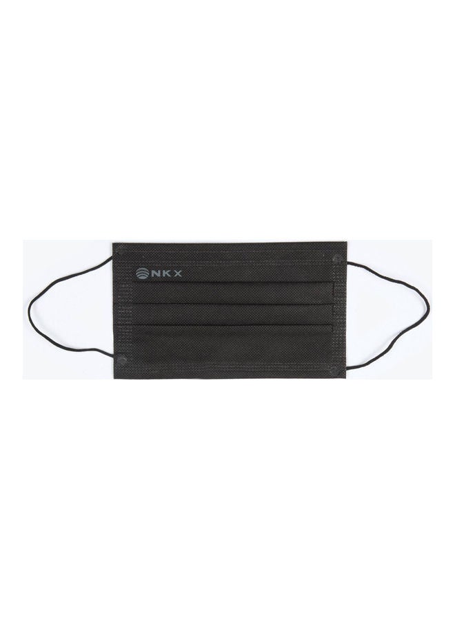 NIBEMINENT Pack Of 50 Level 3 Ply Disposable Black Face Mask For Adults  - Image 3