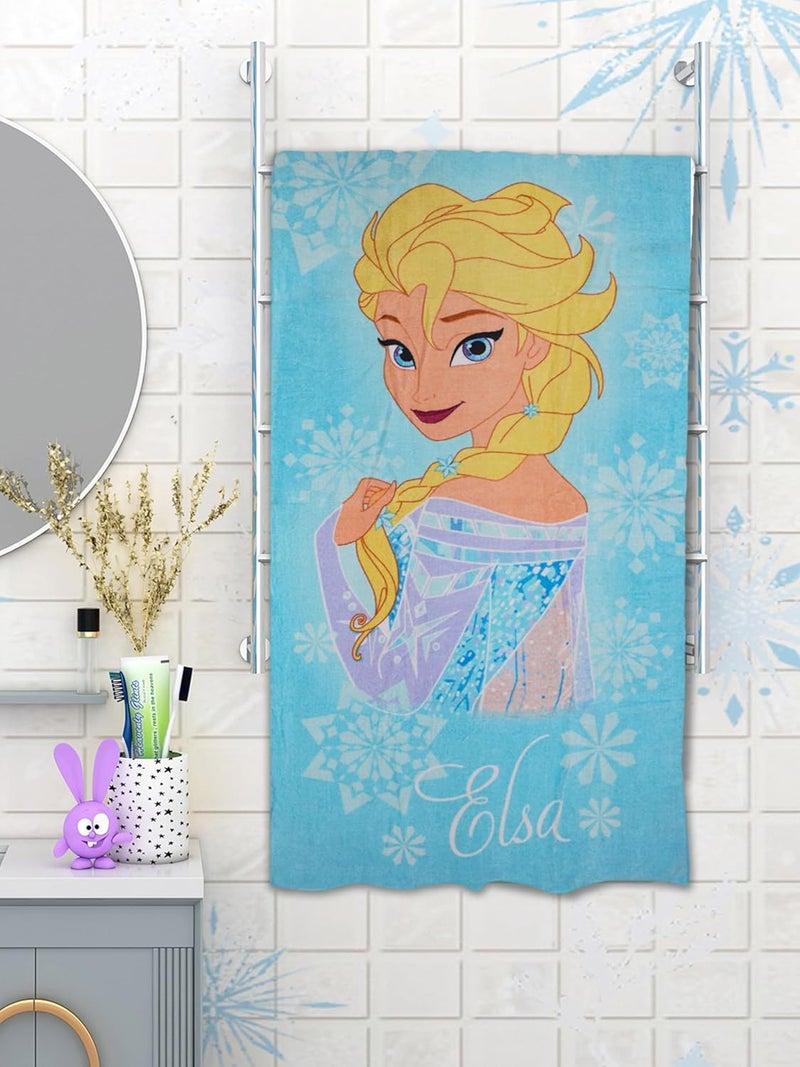 Athom Living Disney Elsa 350 GSM 100 Cotton Kids Bath Towel 60x120 cm