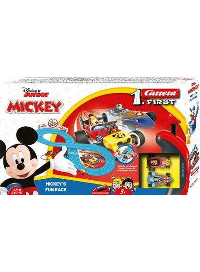 Carrera FIRST Mickey Fun Race Slot Car Racing Set (2.4m) I Battery-Operated I 1:43 Scale I For Ages 3+ - Image 3