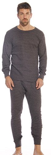 At The Buzzer Thermal Underwear Set for Men 95962-Charcoal-L - Image 1