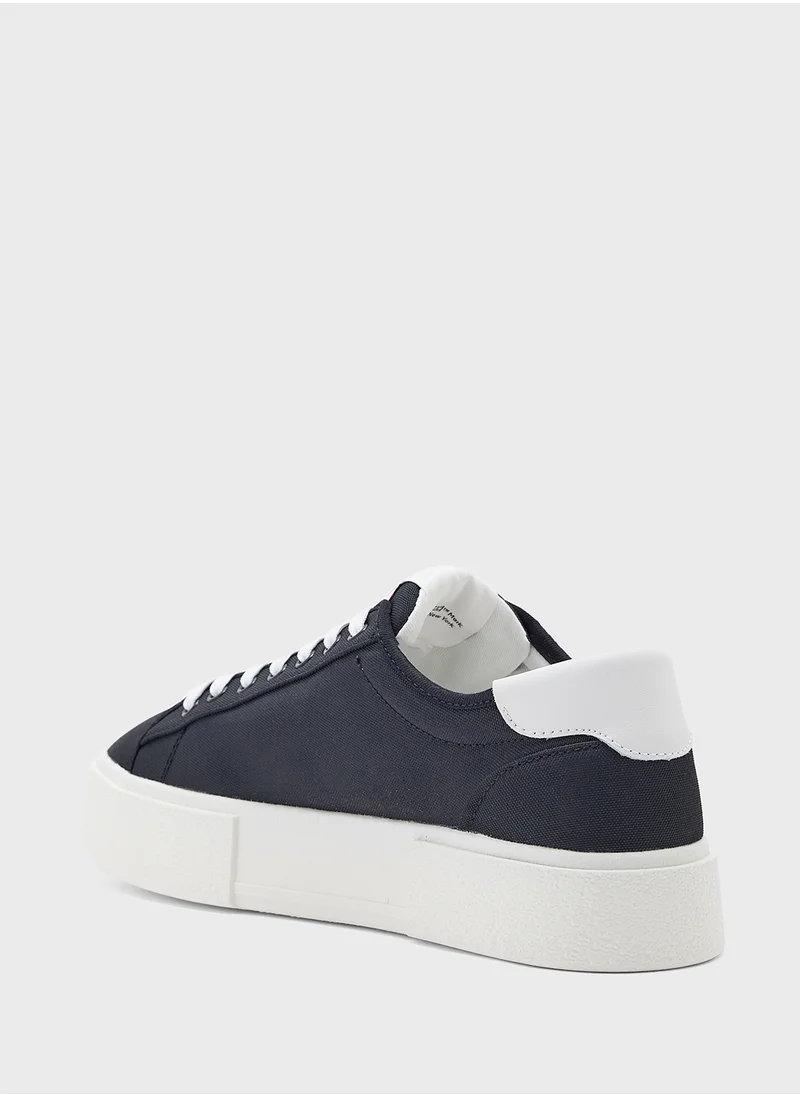 TOMMY JEANS FLATFORM CANVAS TRAINERS