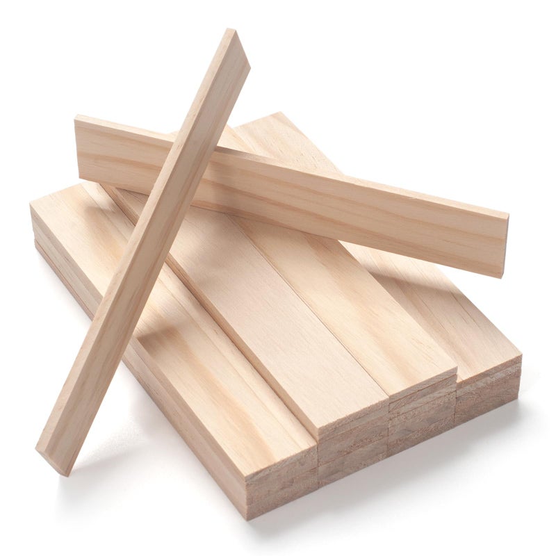 Coowayze Wood Strips Slats Wooden Dowels for Crafts 18 1 6 30 PCS Thin Wood Planks Wood Trim for Wall Square Wooden Sticks for Crafts Flat Lumber Boards Pieces for Woodworking Model Making - Image 3