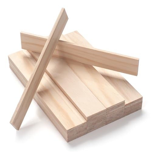Coowayze Wood Strips Slats Wooden Dowels for Crafts 18 1 6 30 PCS Thin Wood Planks Wood Trim for Wall Square Wooden Sticks for Crafts Flat Lumber Boards Pieces for Woodworking Model Making - Image 1