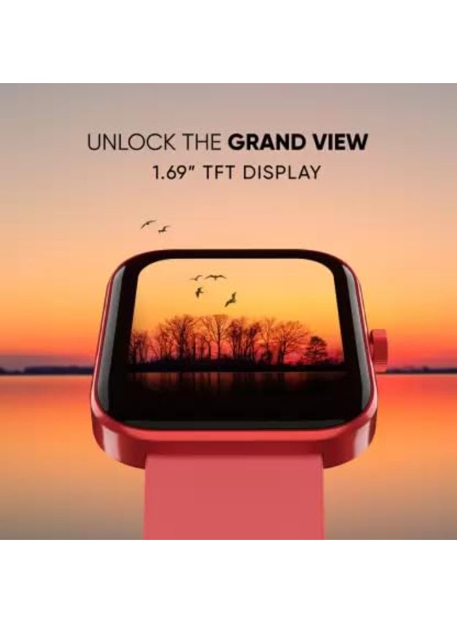Mivi Renewed - Model E with 1.69" Display, 7-Day Battery Life, Spo2, Heart Rate Monitor Smartwatch - Image 2