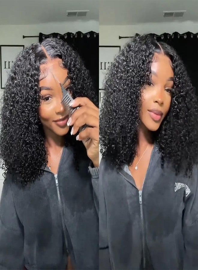 ISEE Hair M Cap 9x6 Bob Wig Human Hair Glueless Wigs Pre Plucked Pre Cut HD Lace Front Glueless Wigs Human Hair 180% Density Short Kinky Curly Bob Wigs for Black Women 10 inch - Image 2