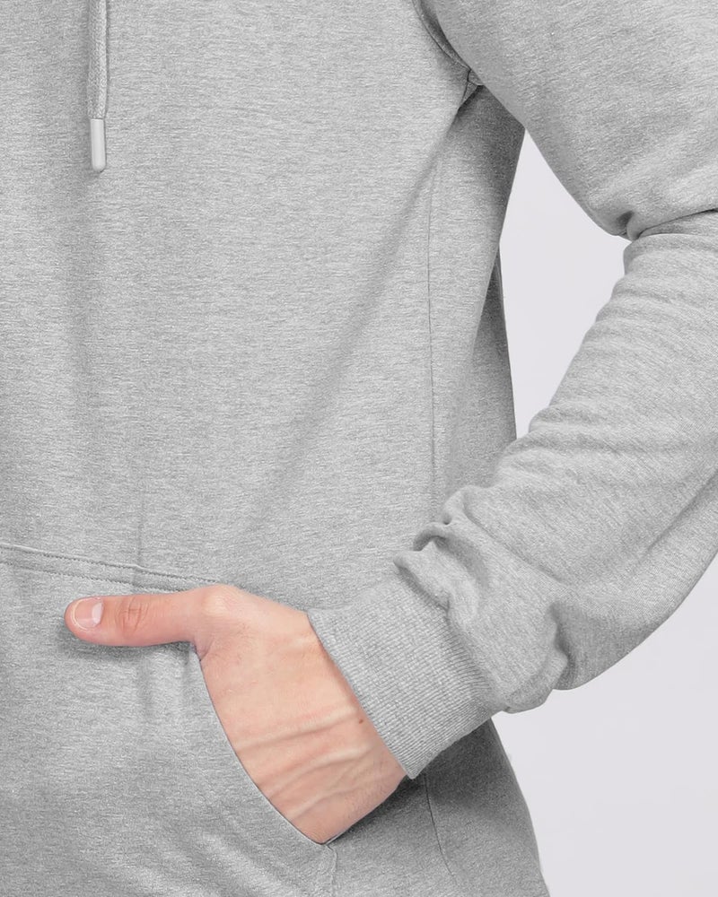 ADRO Men's Cotton Blend Neck Hooded Sweatshirt (H24-FLAG-GR_Grey - Image 4