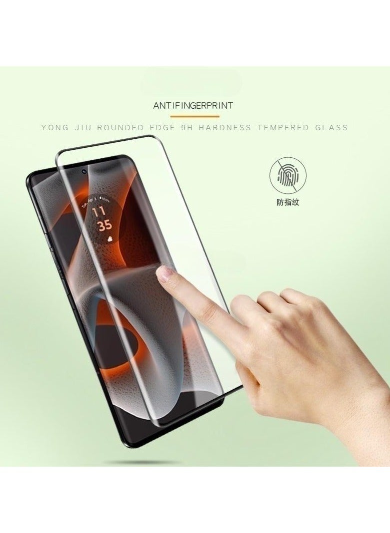 Motorola Edge 50 Pro Screen Protector, Glass Tempered Bubble Free, Anti-Scratch, Anti-Fingerprint, 9H Hardness 3D Curved Edge Screen Protection for Moto Edge 50 Pro Accessories - Image 5
