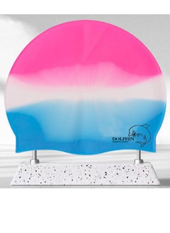 Dolphin Silicone Swimming Cap Waterproof For Kids & Adults - Multicolour  - Image 1