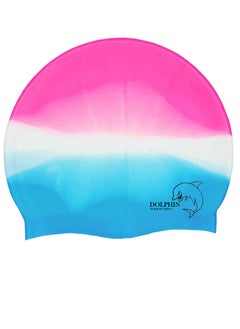 Dolphin Silicone Swimming Cap Waterproof For Kids & Adults - Multicolour  - Image 2