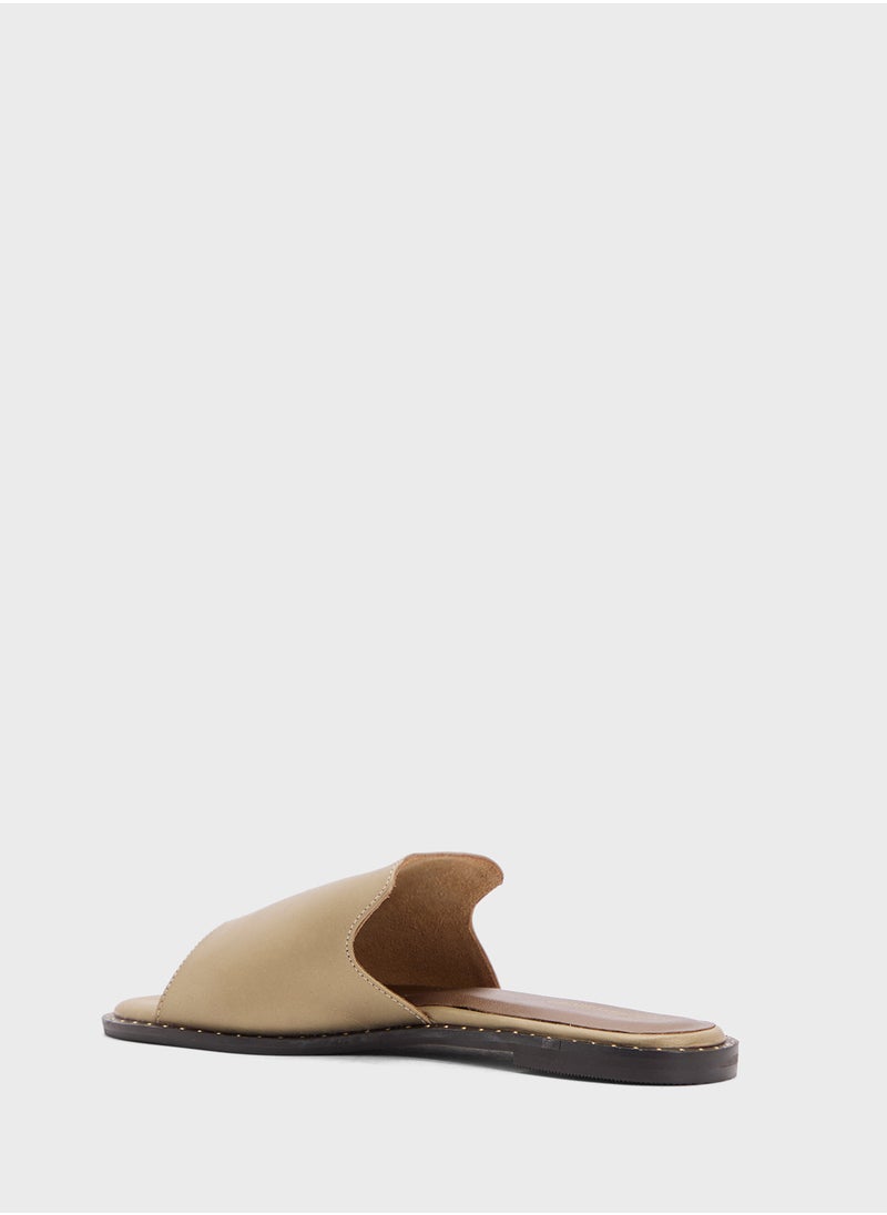 ELLA Metallic Flat Sandal Slide  - Image 3