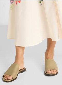 ELLA Metallic Flat Sandal Slide  - Image 5