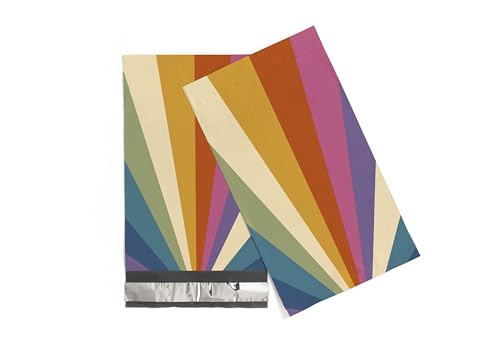 Package Mint 6x9 Poly Mailers – Retro Rainbow – Waterproof, Tear-Resistant Shipping Bags with Adhesive Seal – 200 Pack – Package Mint - Image 5