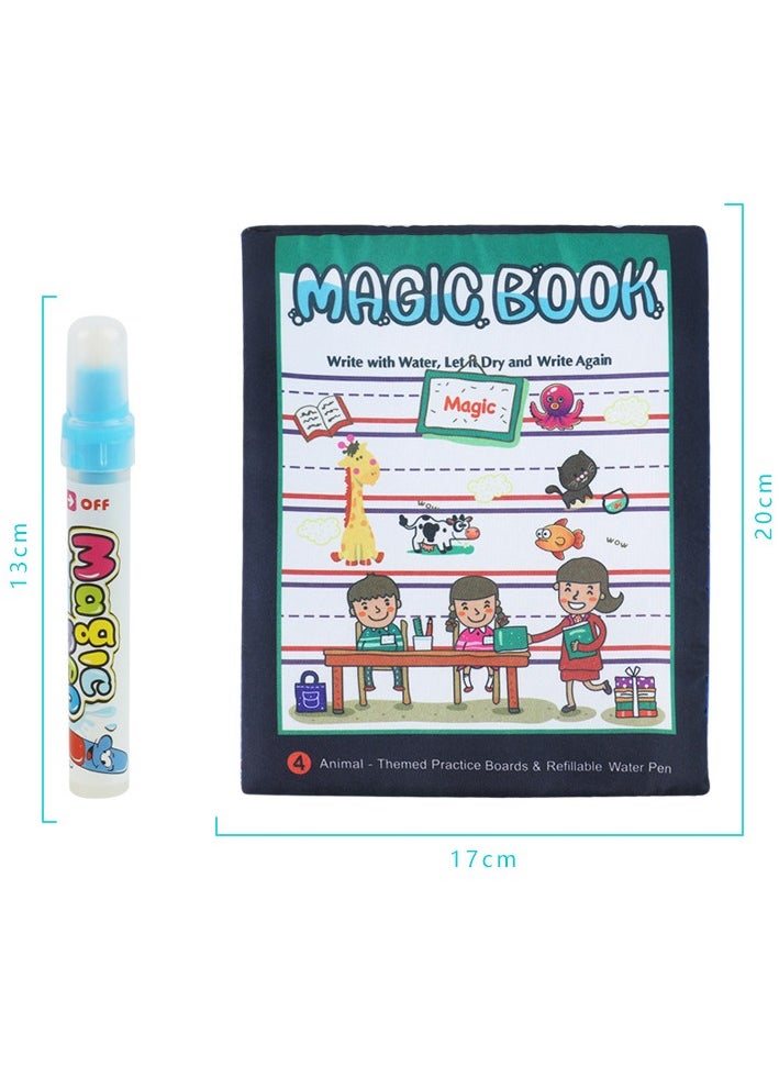 Reusable Magic Watercolor Painting Book with Water Pen Gift for Boys Girls, Drawing Educational Toy for Kids