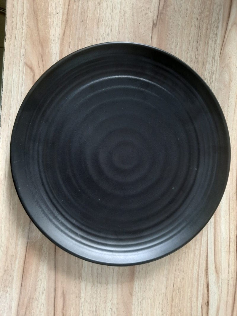 Urmila Plastic® Melamine Dotted Designed with Marble Finished Serving Plates (11 Inches) - Set of 3 - Image 5