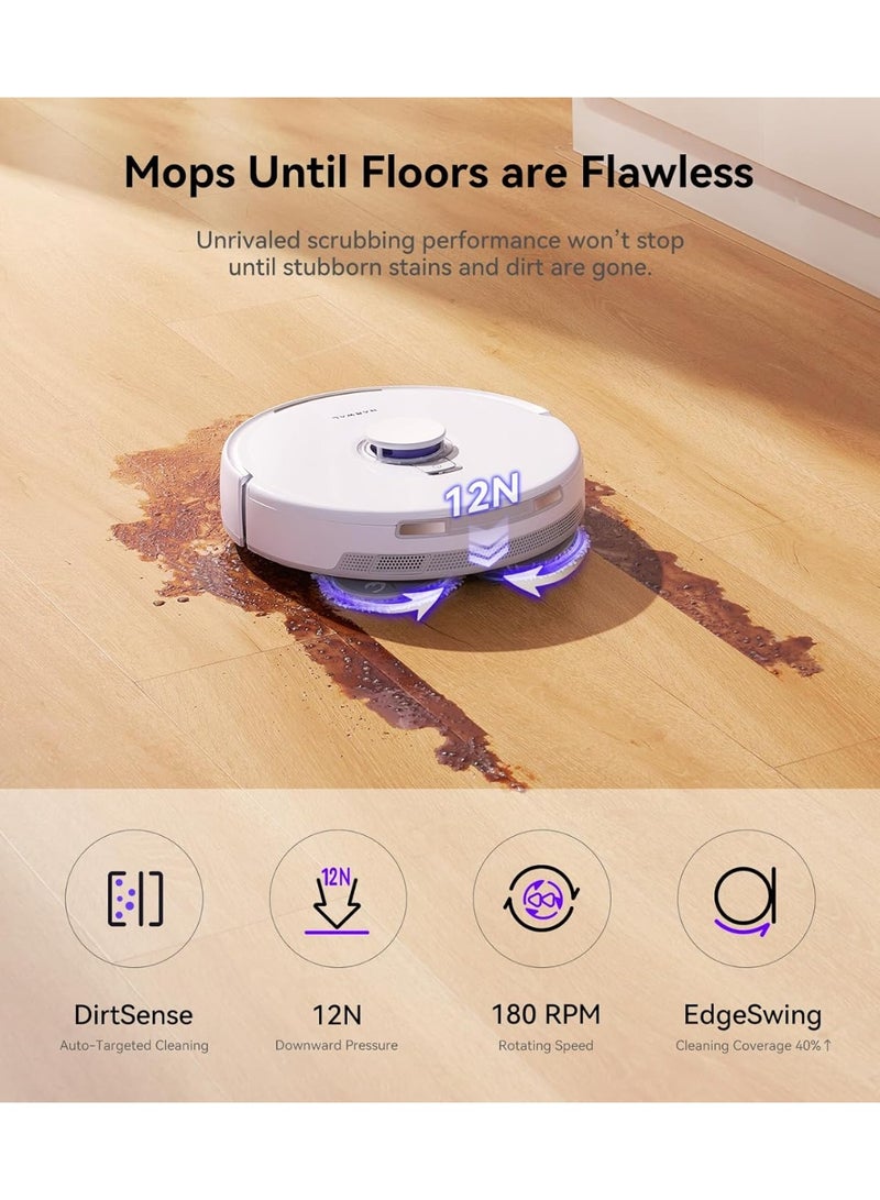 NARWAL Freo X Ultra Robot Vacuum and Mop Combo | 8200Pa Powerful Suction | Self-Emptying | Auto Mop Wash & Dry | Zero-Tangling | DirtSense™ | All-in-One Base Station | Self-Contained Dust Processing - Image 4