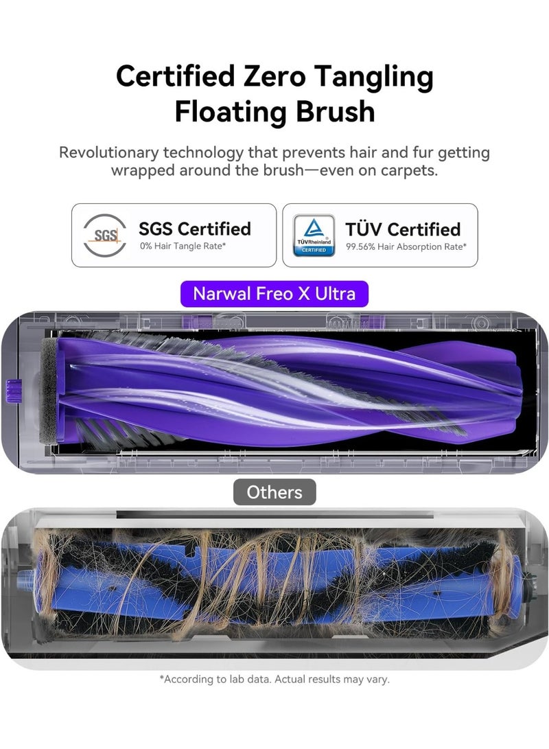 NARWAL Freo X Ultra Robot Vacuum and Mop Combo | 8200Pa Powerful Suction | Self-Emptying | Auto Mop Wash & Dry | Zero-Tangling | DirtSense™ | All-in-One Base Station | Self-Contained Dust Processing - Image 3