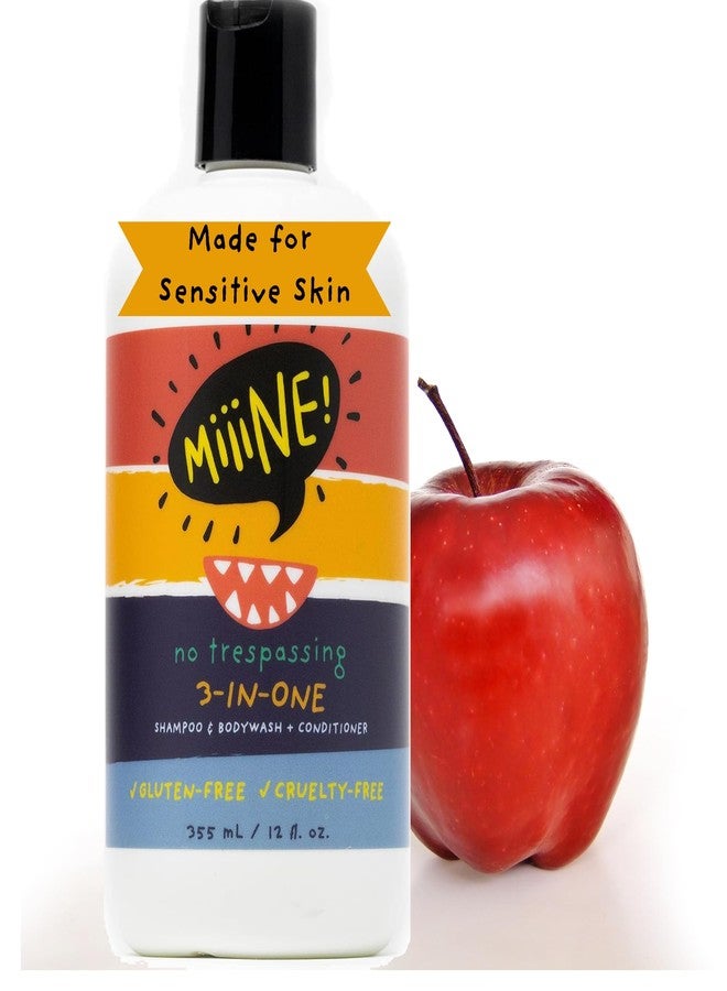 مايين! MiiiNE! شامبو وبلسم للأطفال 3 في 1 برائحة التفاح، تركيبة لطيفة - خالٍ من الغلوتين، صنع في الولايات المتحدة الأمريكية بدون قسوة على الحيوانات بواسطة مصممي أزياء - Image 1