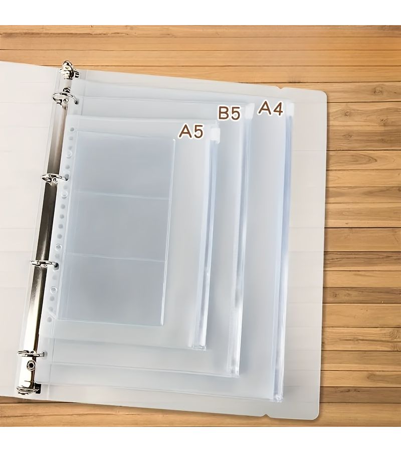 منظم أوراق فضفاض بحجم A4 B5 A5 أخضر لحامل المستندات للمكتب المنزلي والسفر - Image 5