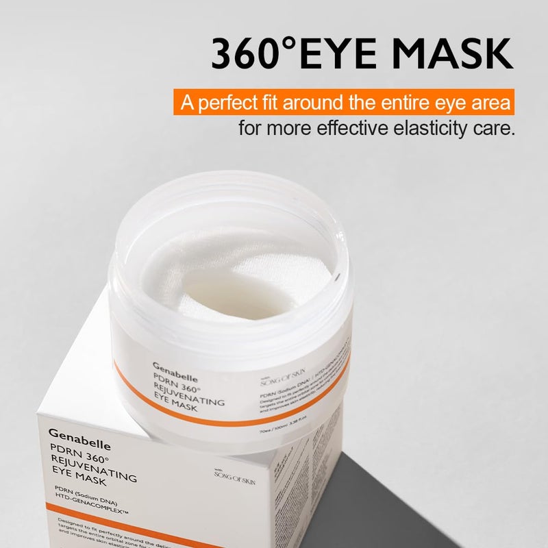 Genabelle PDRN 360Â° Rejuvenating Eye Mask â€“ Full Eye Area Eye Patches for Hydration, Firming & Elasticity with PDRN & Peptides â€“ Targets Dark Circles, Puffiness & Fine Lines â€“ 3.38 fl oz. - Image 4