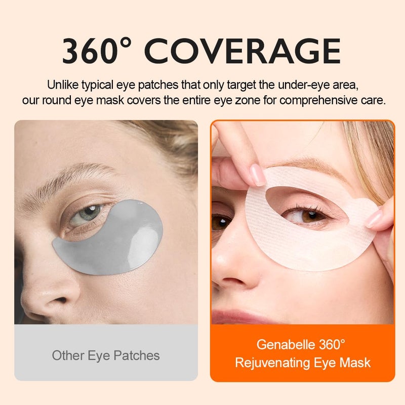 Genabelle PDRN 360Â° Rejuvenating Eye Mask â€“ Full Eye Area Eye Patches for Hydration, Firming & Elasticity with PDRN & Peptides â€“ Targets Dark Circles, Puffiness & Fine Lines â€“ 3.38 fl oz. - Image 3