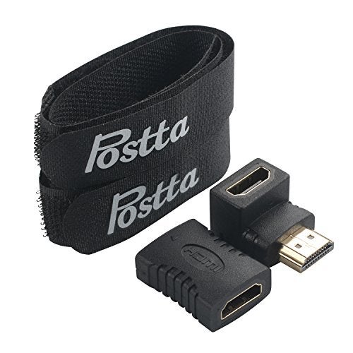 Postta HDMI Cable 50 Feet HDMI 2.0V Cable with 2 Piece Cable Ties+2 Piece HDMI Adapters Support 4K 2160P,1080P,3D,Audio Return and Ethernet - Image 5