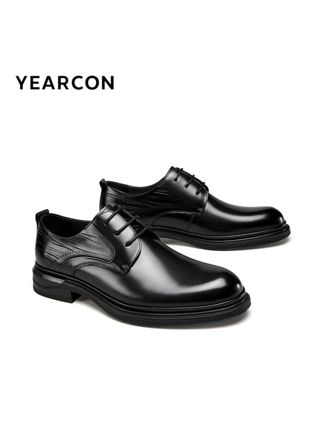 YEARCON Yierkang Men's Spring Business Formal Derby Shoes With Lace-up Office Shoes Wedding Shoes 96134w Black 40 - Image 3