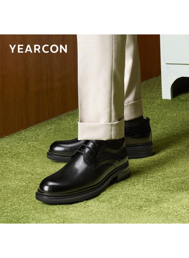 YEARCON Yierkang Men's Spring Business Formal Derby Shoes With Lace-up Office Shoes Wedding Shoes 96134w Black 40 - Image 1