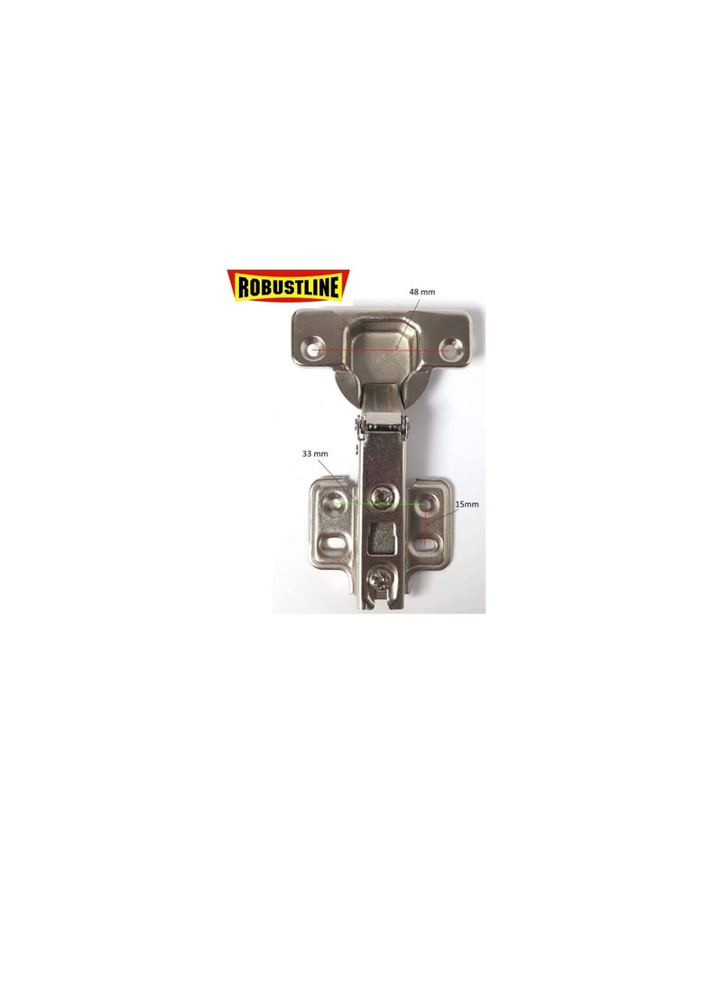 ROBUSTLINE Robustline 110 Degree Angle Adjustable Stainless Steel Cabinet Door Concealed Cabinet Hinge Full Overlay Half Overlay Inset Hinges (2, Inset)  - Image 3